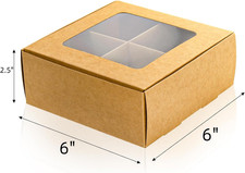 40 Pack Brown Bakery Boxes