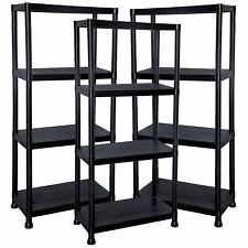 3 x 4 Tier Black Plastic