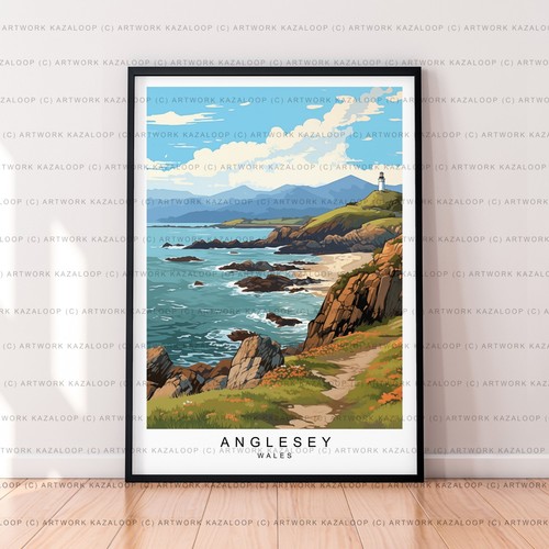 Anglesey island illustration - island,