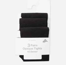 3 Pair Primark Kid Girls Black