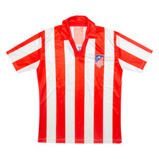 Atletico Madrid Fan Mens Football Shirt Jersey Red Collared M