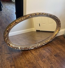 Vintage Large Oval Wall Mirror