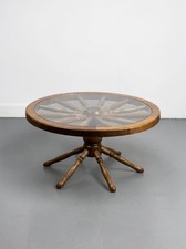 VINTAGE OAK SHIPS WHEEL COFFEE