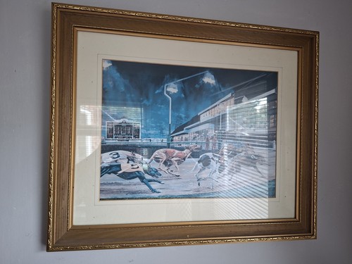 Vic granger greyhound framed - vic,