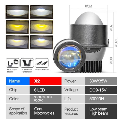2pcs laser headlight bi - ,