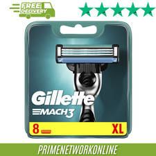 Gillette Mach 3 Razor Blades 8 PACK for Men 100% BRAND NEW GENUINE ⭐⭐⭐⭐⭐