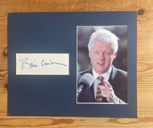Bill clinton signed autograph - clinton,