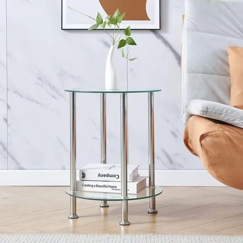 Round tier glass - round, side
