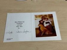 Vintage Christmas Card Society Photographer Lord Patrick Lichfield Family + Dog