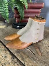 Antique Wooden Shoe Lasts Manfield Spats PAIR Brass Ring Boxwood