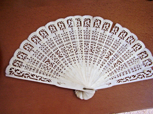 Antique fan chinese - antique, 19c