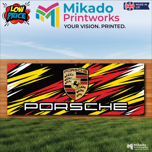 Porsche black banner - porsche,
