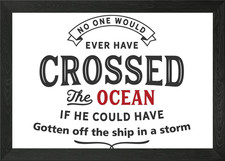 the ship in a storm Framed