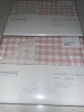 2 Organic Gingham Bed Linen Pink Pillowcases The Little White Company