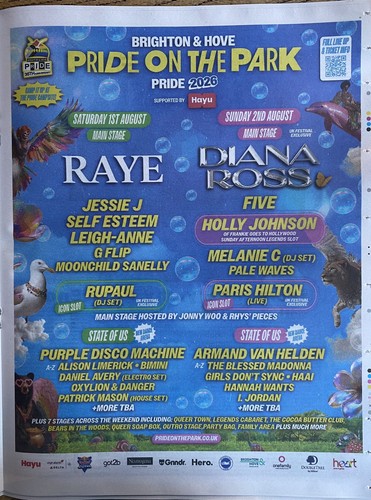 Brighton pride 2026 park - brighton,