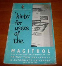 1960's Parkinson Cowan Appliances MAGITROL Prince two & Autoprince cookers book