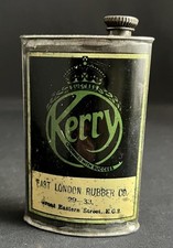 KERRY CYCLE LUBRICATING OIL CAN VINTAGE BICYCLE CHAIN GEAR OILER DISPLAY TIN