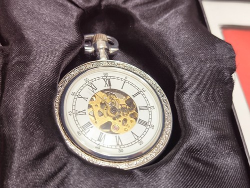 Skeleton pocket watch - skeleton,