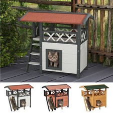 PawHut Outdoor Cat House w/