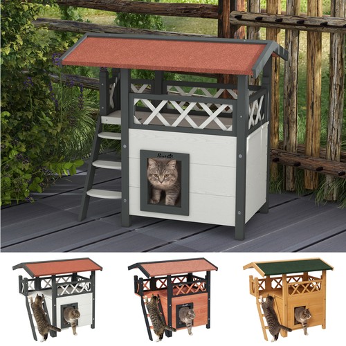 Pawhut outdoor cat house - pawhut,