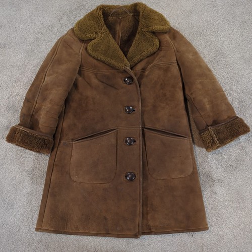 Vintage sheepskin coat jacket - vintage,