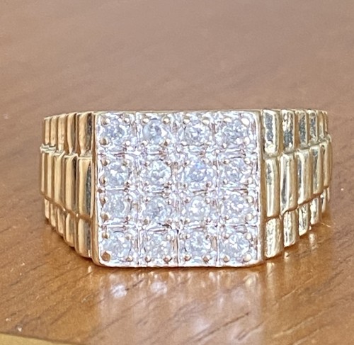 Gents 9ct gold diamond - gents, &
