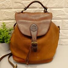 Timberland Nubuck Leather Bag Rucksack Crossbody Backpack Handbag Vintage Duffle