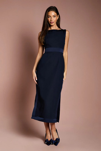 Coast navy midaxi dress - navy,