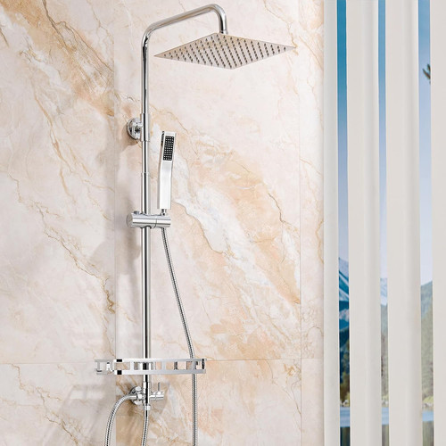 Square rainfall shower set - 10",