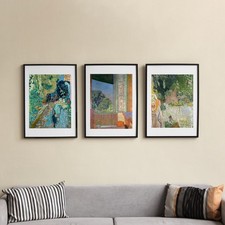 Set of 3 Bonnard garden paintings giclee prints gallery wall art garden prints