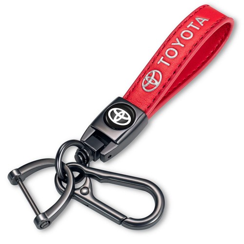 Genuine leather car keychain - car,