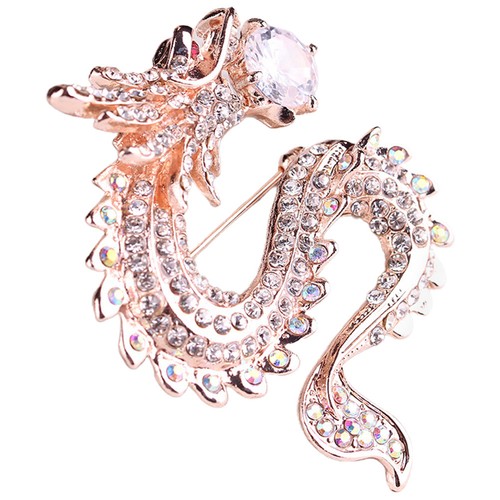 Dragon gift metal brooch pin - dragon,