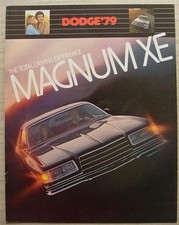 DODGE MAGNUM XE USA 1979 Car Sales Brochure #81-307-9018