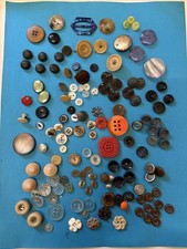 Job Lot Assorted Buttons, MOP, Bone, Metal Etc 