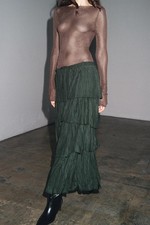 ZARA WOMAN MIDI MAXI SKIRT