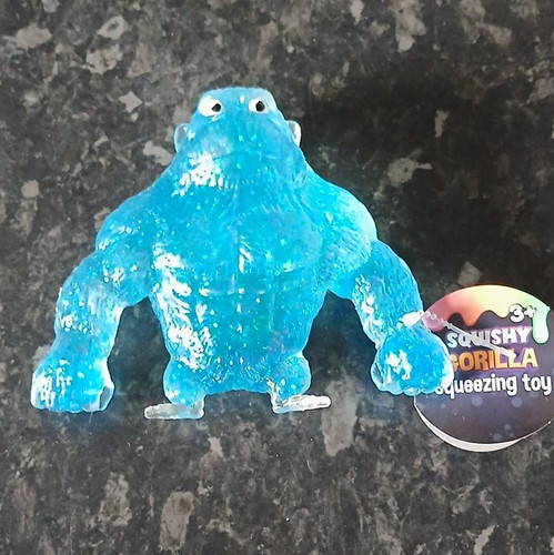 Blue gorilla squishy squeeze - blue,