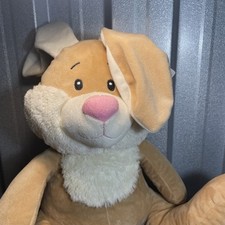 14" LARGE MORRISONS BUNNY RABBIT TAN SOFT CUDDLY TOY TEDDY BEAR EASTER XMAS PAW