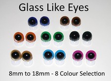 GLASS LIKE EYES - PLASTIC BACKS Teddy Bear Making Soft Toy Doll Animal Craft 