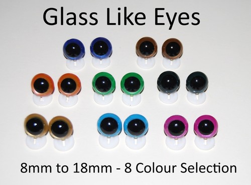 Glass like eyes plastic - glass,