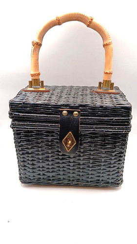 Vintage purse handbag bamboo - vintage,