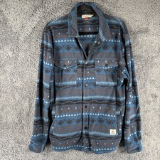 Passenger Fleece Mens Medium Blue JAcket Overshirt Aztec Southwestern Geometric