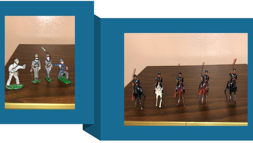 Vintage lead cavalry infantry - vintage,