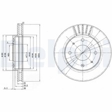 BRAKE DISC DELPHI BG2763 FRONT