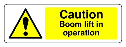 Caution boom lift operation - caution,