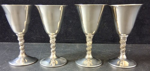 Falstaff silver plated goblets - silver,