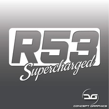 Cooper S Mini R53 Supercharged JCW GP Car Window Bumper Vinyl Decal Sticker