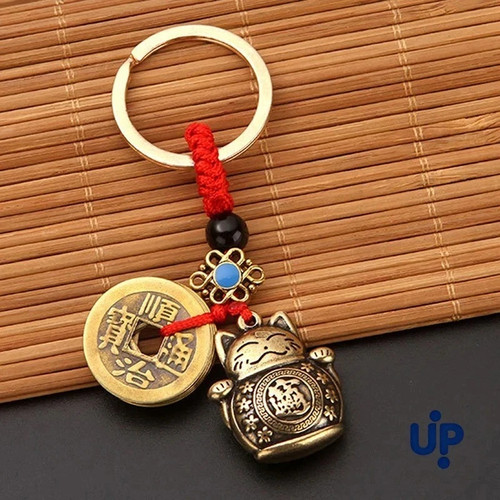 Lucky cat keychain charm 5 - cat, –