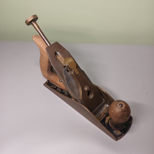 Vintage brass steel wood - brass,
