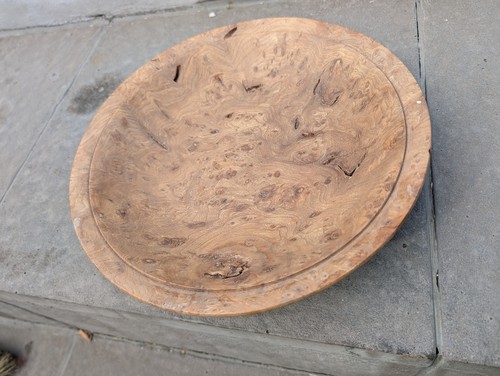 Vintage hand turned burr - turned,
