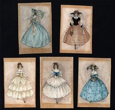 5x Victorian Lady Fashion